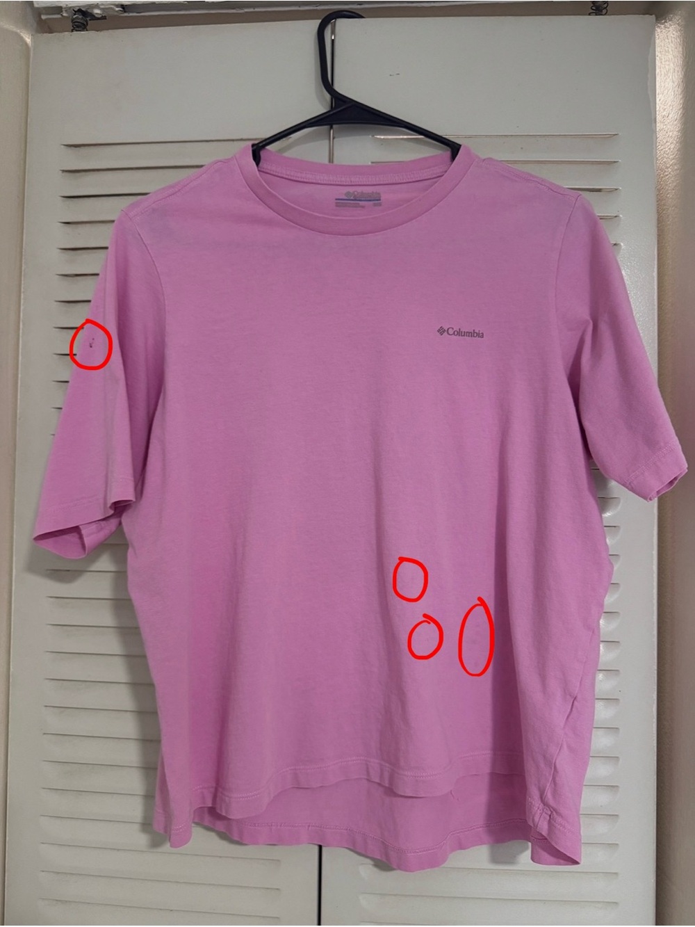 Columbia Women’s Pink Graphic T-Shirt Short Sleeve Outdoor Logo Tee Size M - Picture 4 of 5